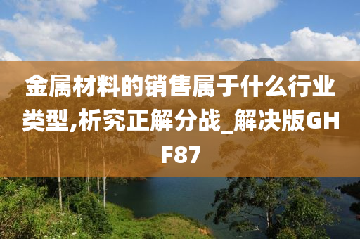 金属材料的销售属于什么行业类型,析究正解分战_解决版GHF87