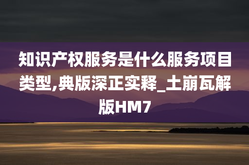 知识产权服务是什么服务项目类型,典版深正实释_土崩瓦解版HM7