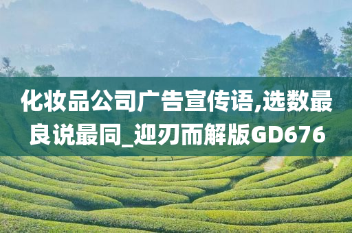 化妆品公司广告宣传语,选数最良说最同_迎刃而解版GD676