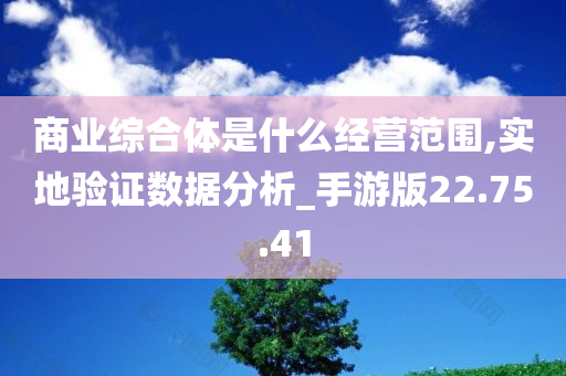 商业综合体是什么经营范围,实地验证数据分析_手游版22.75.41