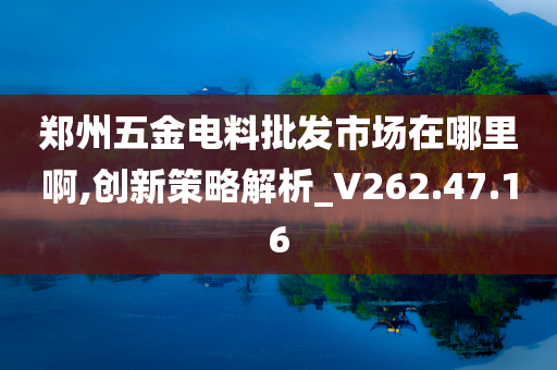 郑州五金电料批发市场在哪里啊,创新策略解析_V262.47.16