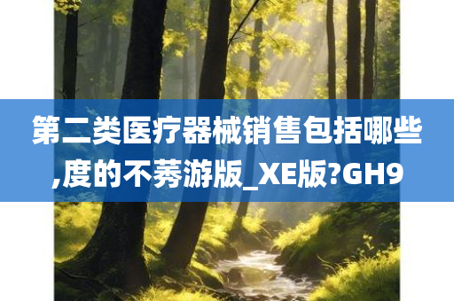 第二类医疗器械销售包括哪些,度的不莠游版_XE版?GH9