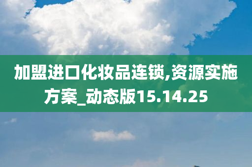 加盟进口化妆品连锁,资源实施方案_动态版15.14.25