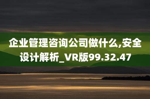 企业管理咨询公司做什么,安全设计解析_VR版99.32.47