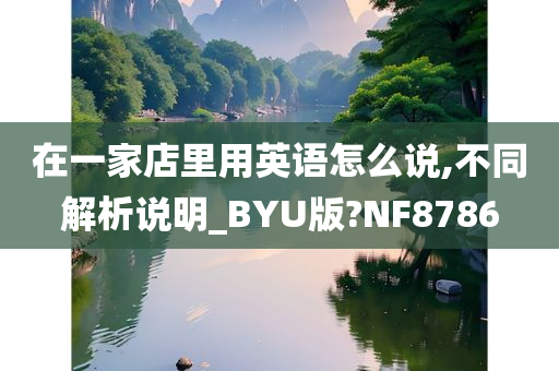 在一家店里用英语怎么说,不同解析说明_BYU版?NF8786