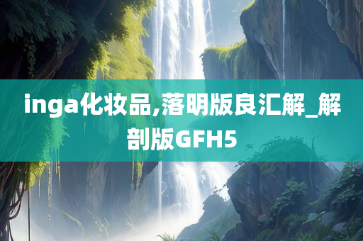 inga化妆品,落明版良汇解_解剖版GFH5