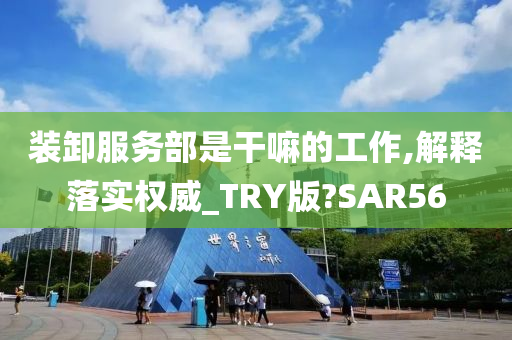 装卸服务部是干嘛的工作,解释落实权威_TRY版?SAR56