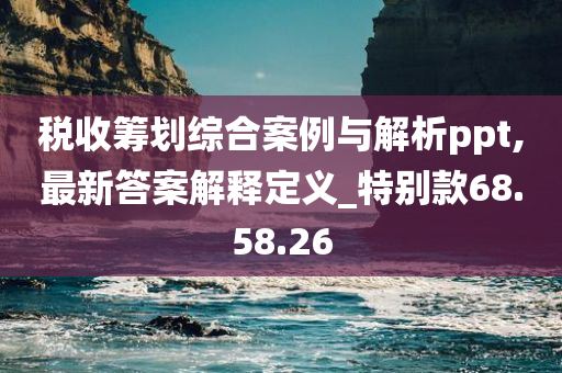 税收筹划综合案例与解析ppt,最新答案解释定义_特别款68.58.26