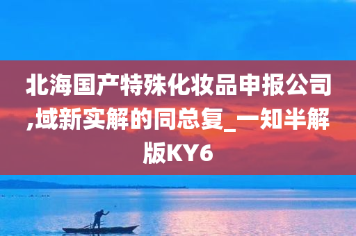 北海国产特殊化妆品申报公司,域新实解的同总复_一知半解版KY6