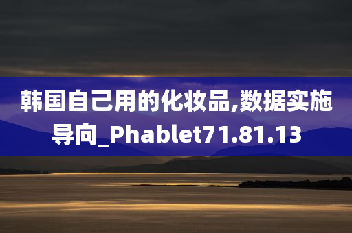 韩国自己用的化妆品,数据实施导向_Phablet71.81.13