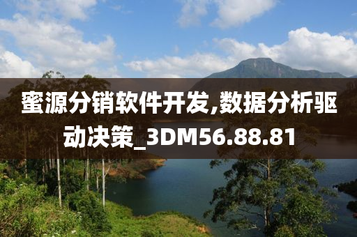 蜜源分销软件开发,数据分析驱动决策_3DM56.88.81