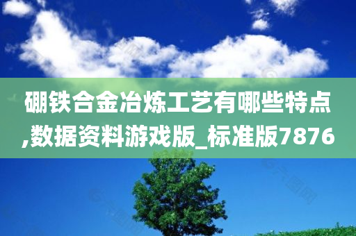 硼铁合金冶炼工艺有哪些特点,数据资料游戏版_标准版7876