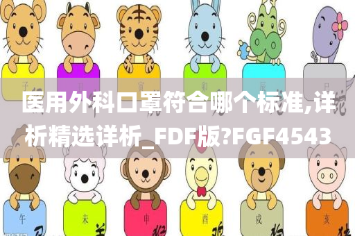 医用外科口罩符合哪个标准,详析精选详析_FDF版?FGF4543