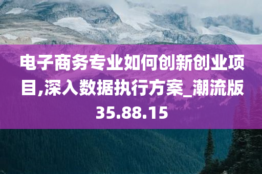 电子商务专业如何创新创业项目,深入数据执行方案_潮流版35.88.15