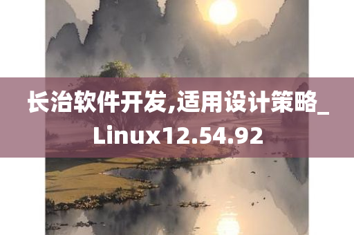 长治软件开发,适用设计策略_Linux12.54.92