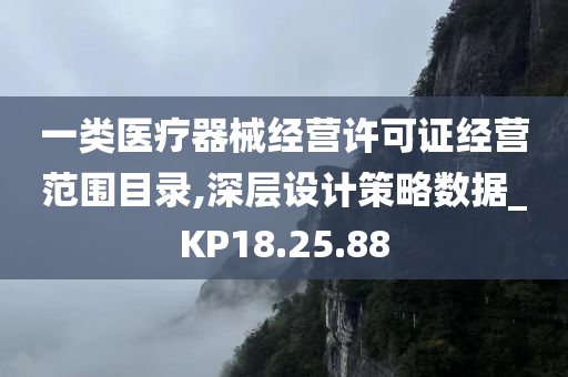 一类医疗器械经营许可证经营范围目录,深层设计策略数据_KP18.25.88