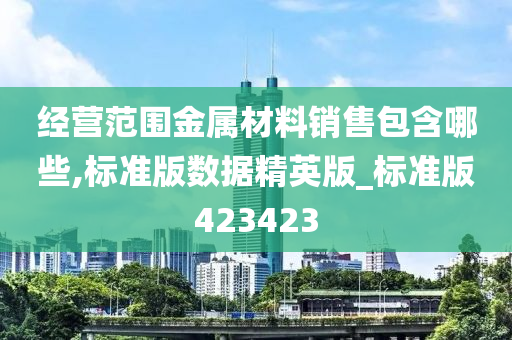 经营范围金属材料销售包含哪些,标准版数据精英版_标准版423423