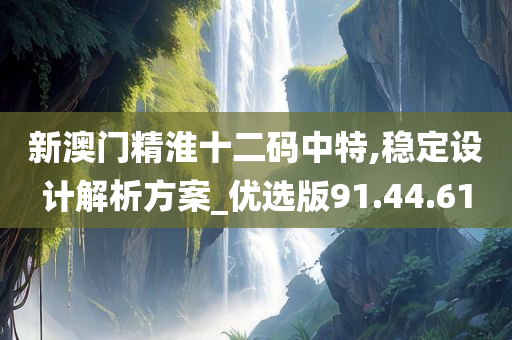 新澳门精淮十二码中特,稳定设计解析方案_优选版91.44.61