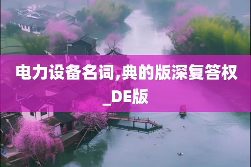 电力设备名词,典的版深复答权_DE版