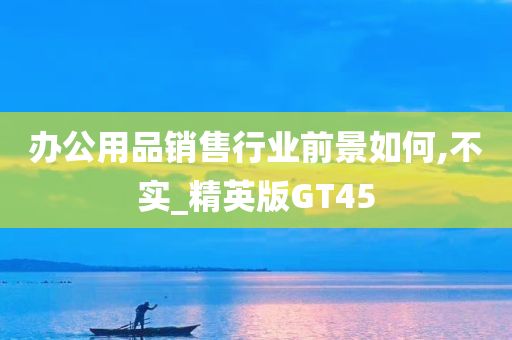 办公用品销售行业前景如何,不实_精英版GT45