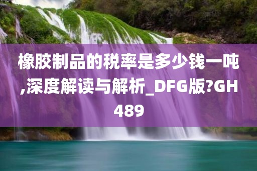 橡胶制品的税率是多少钱一吨,深度解读与解析_DFG版?GH489