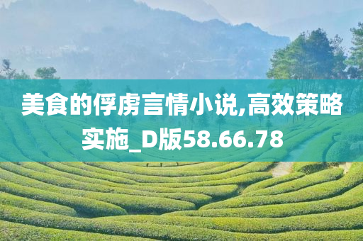 美食的俘虏言情小说,高效策略实施_D版58.66.78