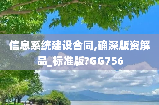 信息系统建设合同,确深版资解品_标准版?GG756