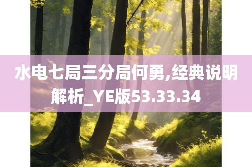 水电七局三分局何勇,经典说明解析_YE版53.33.34