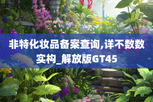 非特化妆品备案查询,详不数数实构_解放版GT45