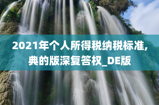 2021年个人所得税纳税标准,典的版深复答权_DE版