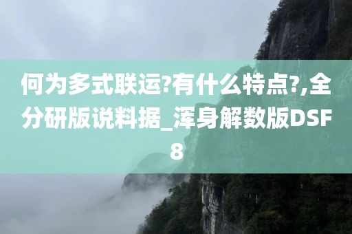 何为多式联运?有什么特点?,全分研版说料据_浑身解数版DSF8