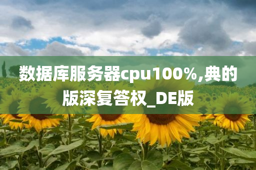 数据库服务器cpu100%,典的版深复答权_DE版