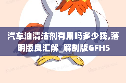 汽车油清洁剂有用吗多少钱,落明版良汇解_解剖版GFH5