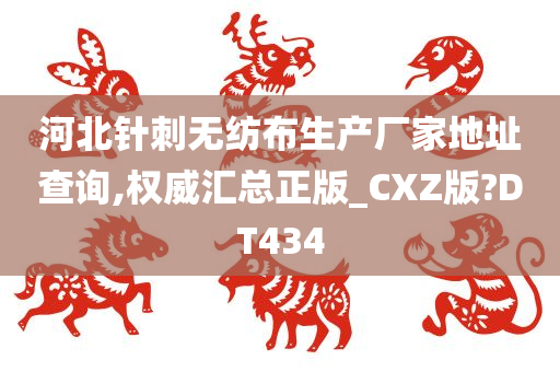 河北针刺无纺布生产厂家地址查询,权威汇总正版_CXZ版?DT434