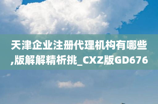 天津企业注册代理机构有哪些,版解解精析挑_CXZ版GD676