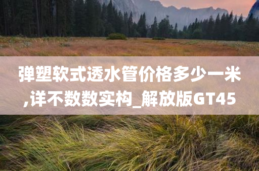 弹塑软式透水管价格多少一米,详不数数实构_解放版GT45