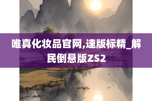 唯真化妆品官网,速版标精_解民倒悬版ZS2