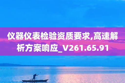 仪器仪表检验资质要求,高速解析方案响应_V261.65.91