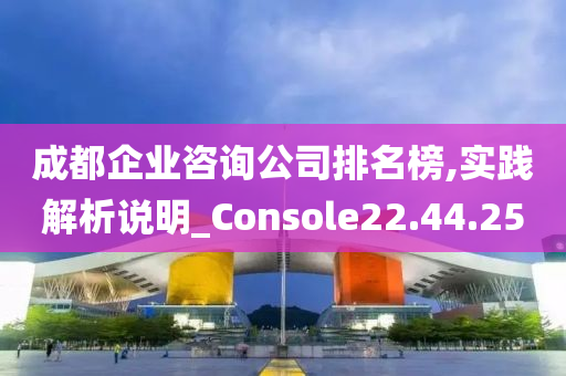 成都企业咨询公司排名榜,实践解析说明_Console22.44.25