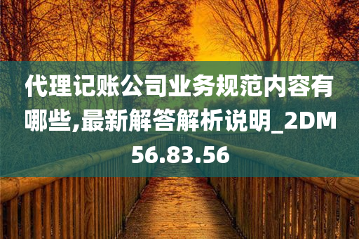 代理记账公司业务规范内容有哪些,最新解答解析说明_2DM56.83.56