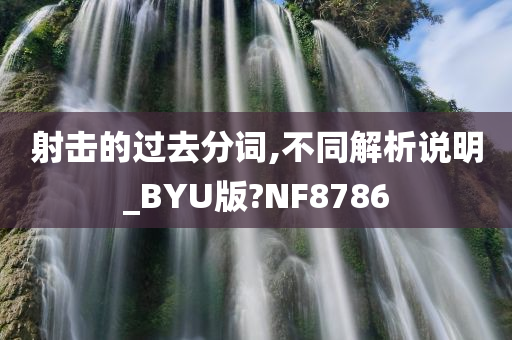 射击的过去分词,不同解析说明_BYU版?NF8786