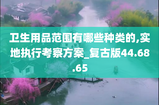 卫生用品范围有哪些种类的,实地执行考察方案_复古版44.68.65