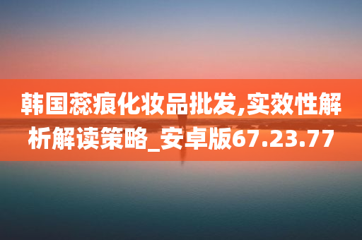 韩国蕊痕化妆品批发,实效性解析解读策略_安卓版67.23.77