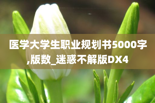 医学大学生职业规划书5000字,版数_迷惑不解版DX4