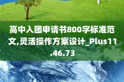 高中入团申请书800字标准范文,灵活操作方案设计_Plus11.46.73