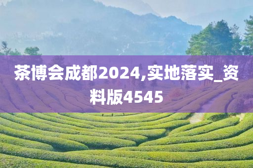 茶博会成都2024,实地落实_资料版4545