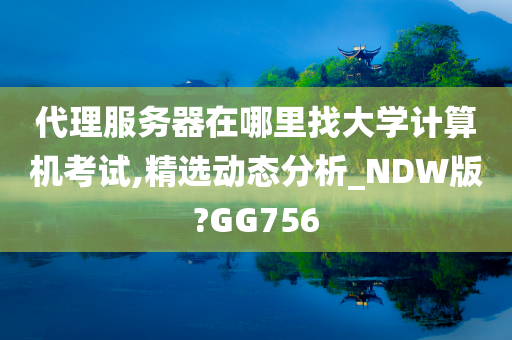 代理服务器在哪里找大学计算机考试,精选动态分析_NDW版?GG756