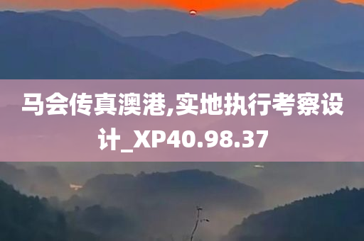 马会传真澳港,实地执行考察设计_XP40.98.37