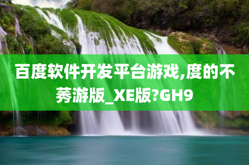 百度软件开发平台游戏,度的不莠游版_XE版?GH9