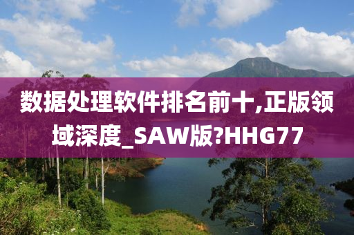 数据处理软件排名前十,正版领域深度_SAW版?HHG77